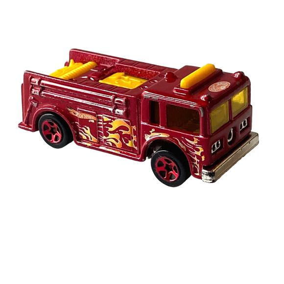 Mattel Hot Wheels Fire Eater Diecast Truck 10/10 Work Crewsers 1976 Red - Picture 1 of 11